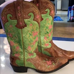Authentic Sterling Cowboy Boots, Size 10